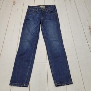 Madewell 9" high riser skinny skinny crop jeans dark wash